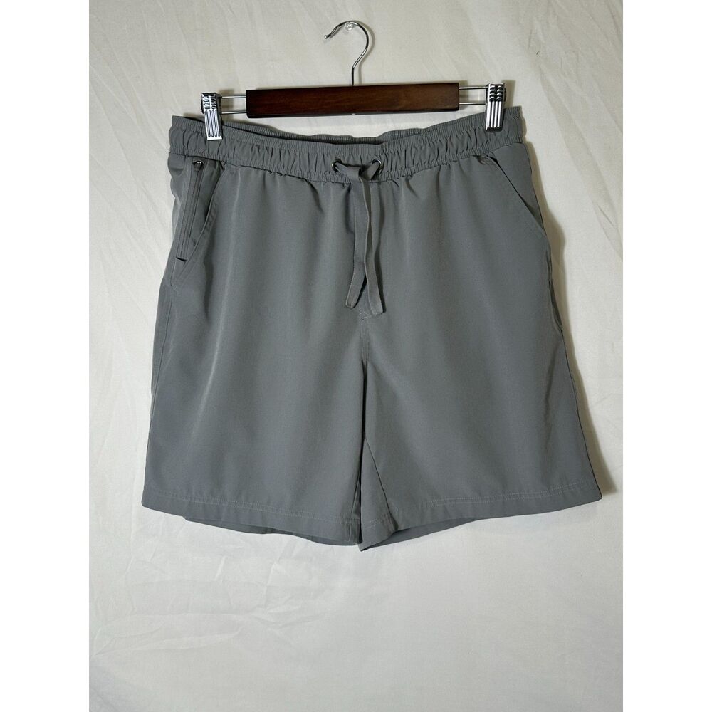 VRST All In Shorts Men Medium Gray Lined Drawstring Performance Stretch Athletic